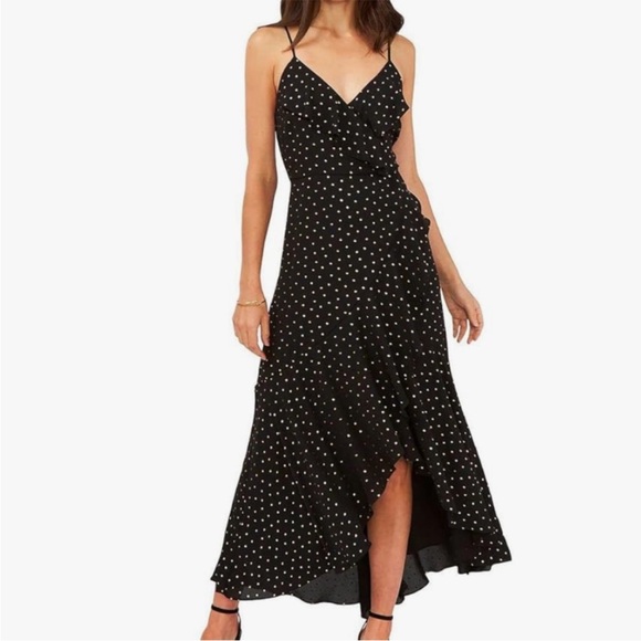miami Dresses & Skirts - Miami Black and White Polka Dot Midi Dress